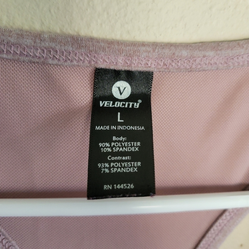 VELOCITY Racerback Athletic Top | Purple Size Large - Picture 3 of 3